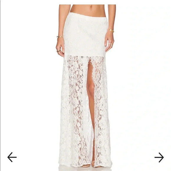 ALEXIS NWT Micah Maxi Lace Skirt Slit Front Mermaid - Picture 2 of 11